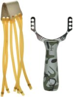Wolike Powerful Aluminium Alloy Rubber Tubing Camouflage Bow Catapult Outdoor Hunting Fishing Slingshot With Plastic Handle - Image 10