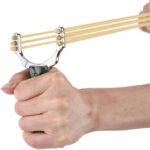 Wolike Powerful Aluminium Alloy Rubber Tubing Camouflage Bow Catapult Outdoor Hunting Fishing Slingshot With Plastic Handle - Image 4