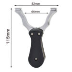 Wolike Zinc Alloy Slingshot Outdoor Hunting Catapult & Fishing Tool with Rubber Bands Catapult Outdoor Hunting Fishing Slingshot(Black) - Image 3