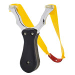 Wolike Zinc Alloy Slingshot Outdoor Hunting Catapult & Fishing Tool with Rubber Bands Catapult Outdoor Hunting Fishing Slingshot(Black)