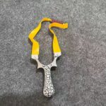 Wolike Aluminum Alloy Outdoor Hunting Slingshot Powerful Slingshot Bow Hunting Catapult With Rubber Band(Silver) - Image 5