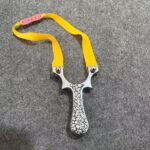 Wolike Aluminum Alloy Outdoor Hunting Slingshot Powerful Slingshot Bow Hunting Catapult With Rubber Band(Silver) - Image 6