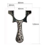 Wolike Aluminum Alloy Outdoor Hunting Slingshot Powerful Slingshot Bow Hunting Catapult With Rubber Band(Silver) - Image 3