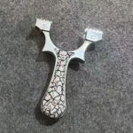 Wolike Aluminum Alloy Outdoor Hunting Slingshot Powerful Slingshot Bow Hunting Catapult With Rubber Band(Silver) - Image 7