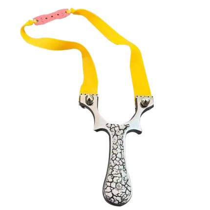 Wolike Aluminum Alloy Outdoor Hunting Slingshot Powerful Slingshot Bow Hunting Catapult With Rubber Band(Silver)