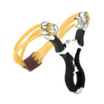 Wolike Stainless Steel Outdoor Hunting Slingshot Powerful Aluminium Alloy Slingshot With Rubber Band Catapult Outdoor Hunting Fishing Slingshot(Black)