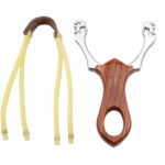 Wolike Slingshot Profesional Hunting Catapults Aluminium Alloy Slingshot with Rubber Bands (Redwood) - Image 6