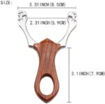 Wolike Slingshot Profesional Hunting Catapults Aluminium Alloy Slingshot with Rubber Bands (Redwood) - Image 3