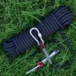 Wolike 10,20 Meters Length Professional Climbing Rope Rappelling Abseiling Rope Outdoor Excursions Accessories 10mm Diameter 12KN Escape High Resistance Rope With Two Carabiners - Image 8